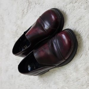 Dansko Clogs Burgundy Leather Nurse Shoes Sz 38
